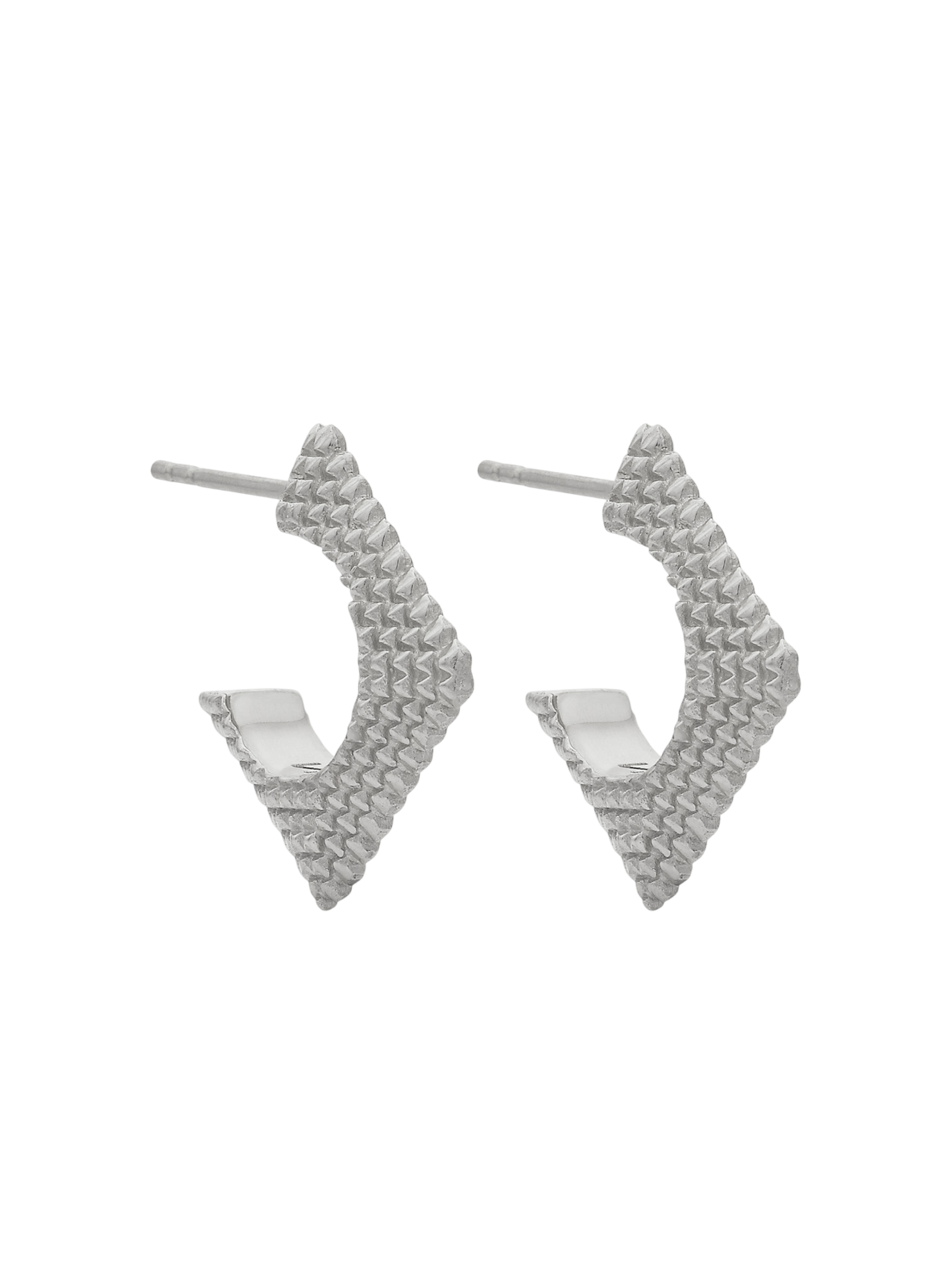 Cusco hoop earrings silver